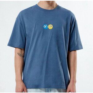 NWT Size Medium Men’s PacSun Los Angeles Tee Shirt Dark Blue With Embroidery